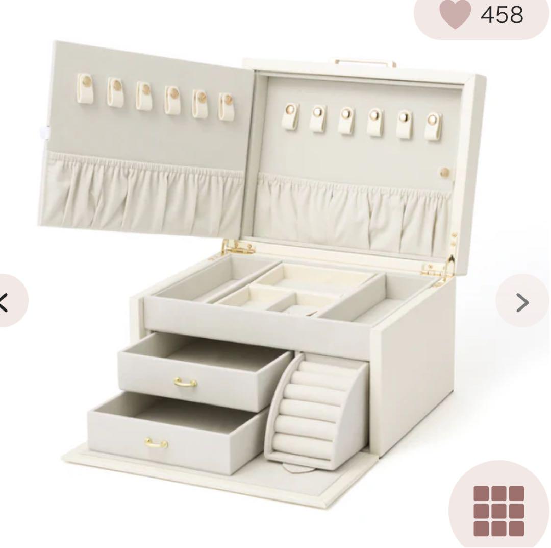 Francfranc エンブロイダリーフラワー ジュエリーボックス L