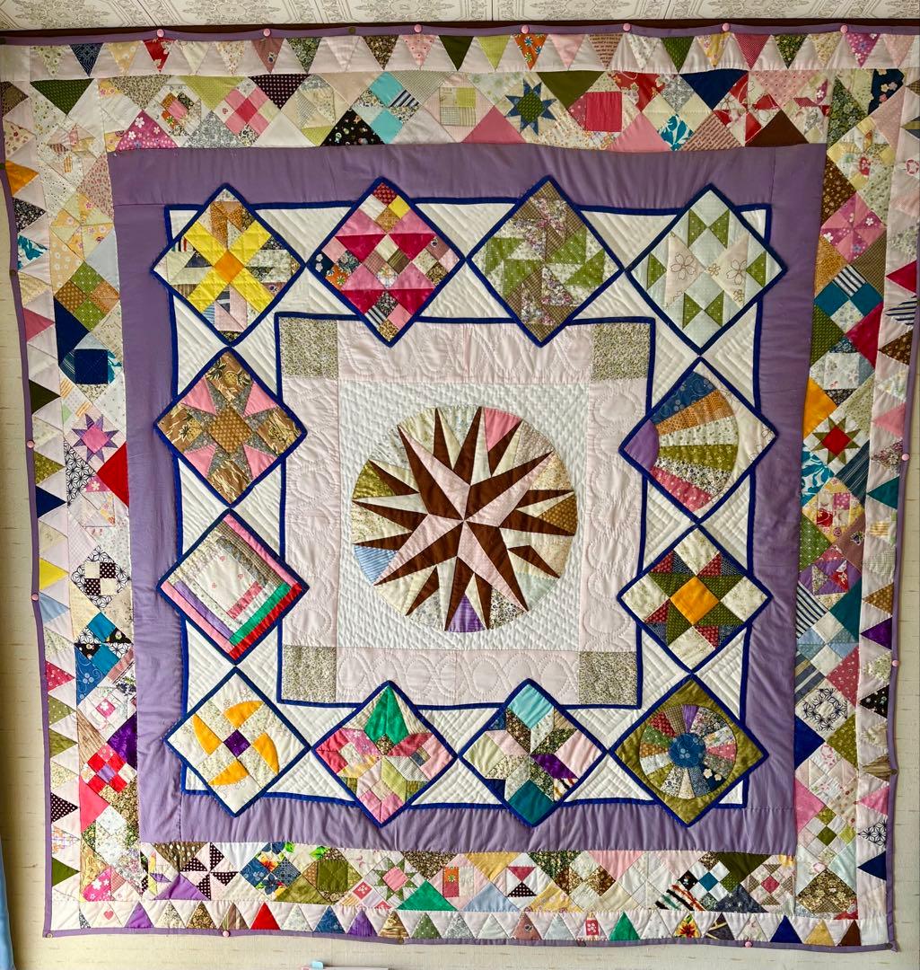 幾何学模様のキルティング