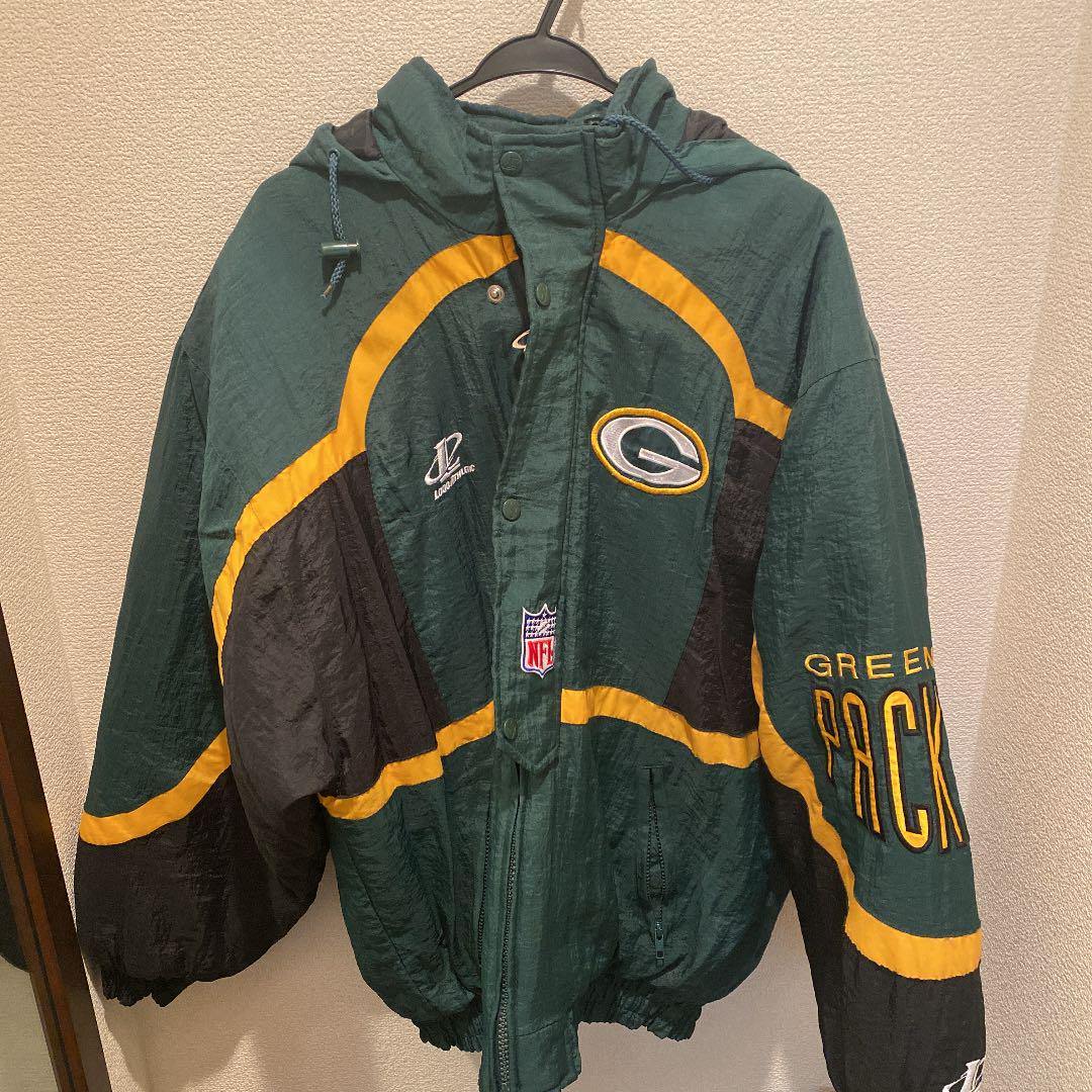 在庫あ人気 NFL 中綿 ナイロン ジャケット 5ds9K-m33454380077 グリーンベイ パッカーズ 総刺繍ロゴ 豊富な100%新品