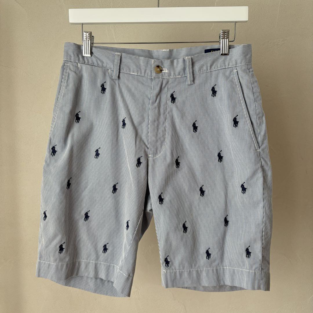 POLO RALPH LAUREN ポニー刺繍入　ストライプ　ショートパンツ