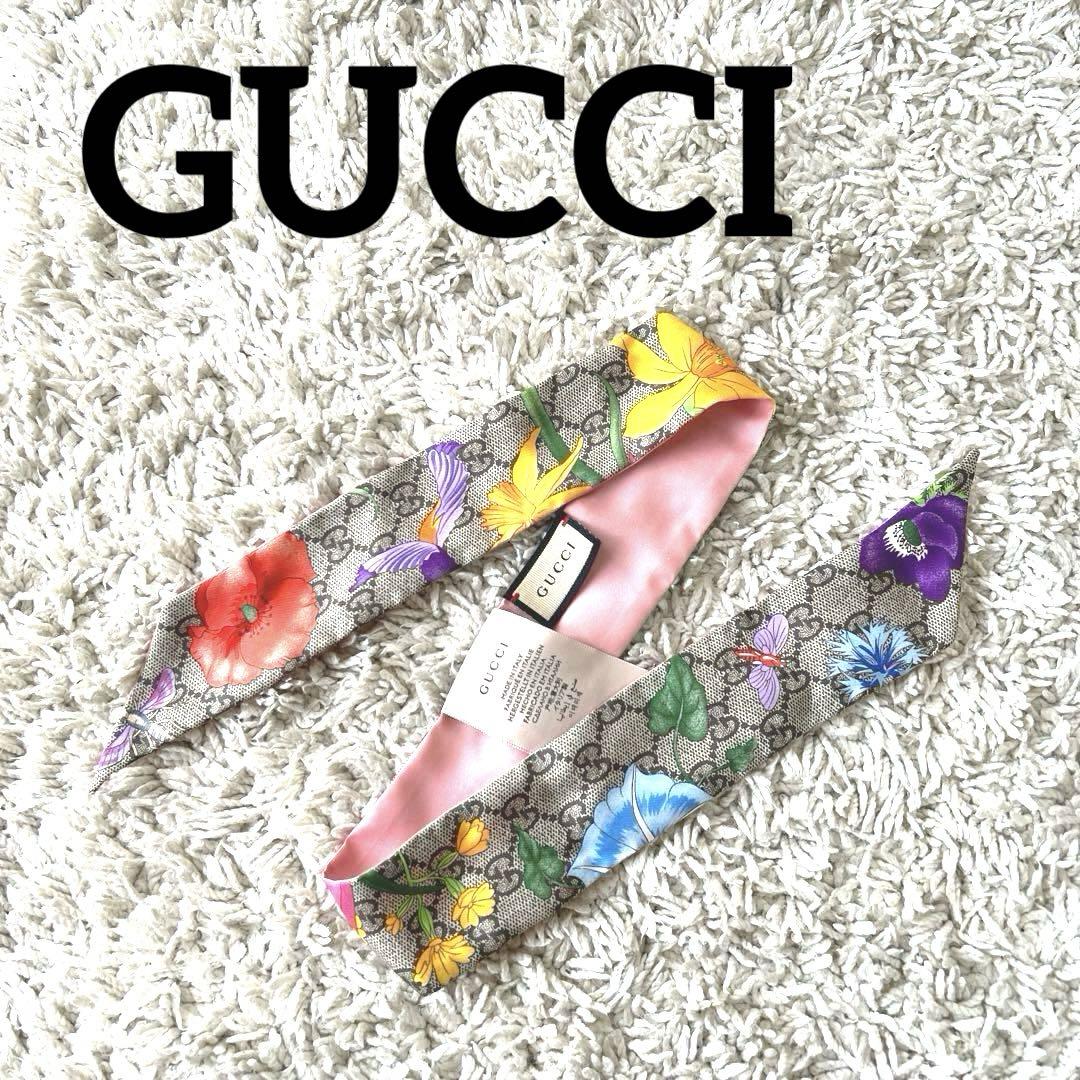 グッチ GUCCI スカーフ ストール ピンク GG 花柄 5×86 S456