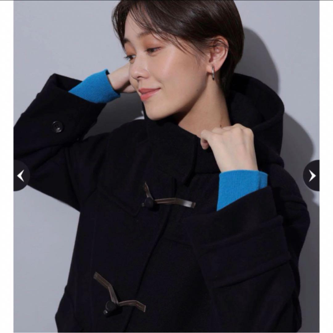 新品】arpege story ロングダッフルコート 黒