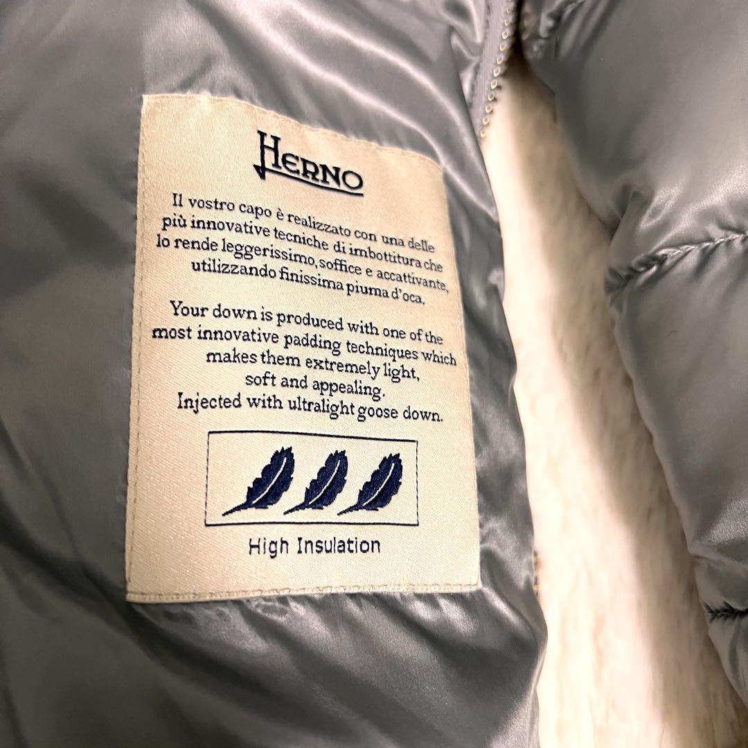 『未使用級』HERNO ヘルノ フォックスファー　ダウンコート　現行　40