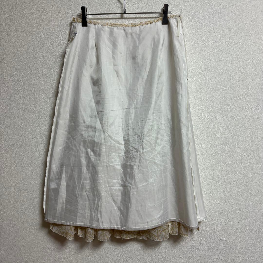 ✨良品✨ ジユウク【40】スカート フレアスカート ベージュ 膝丈 ペイズリー ✨良品✨ ジユウク【40】スカート フレアスカート ベージュ 膝丈 ペイズリー