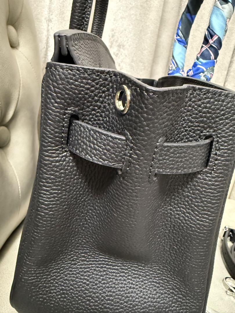 おまけ付き 25cmハンドバッグ 黒トゴ革