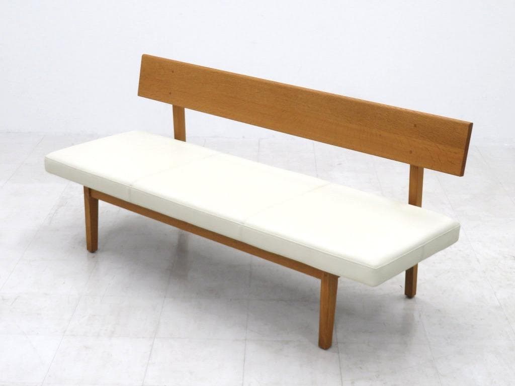 展示品　マスターウォール　レガーロ　本革　レザー　2人掛けソファ　ベンチ　無垢材