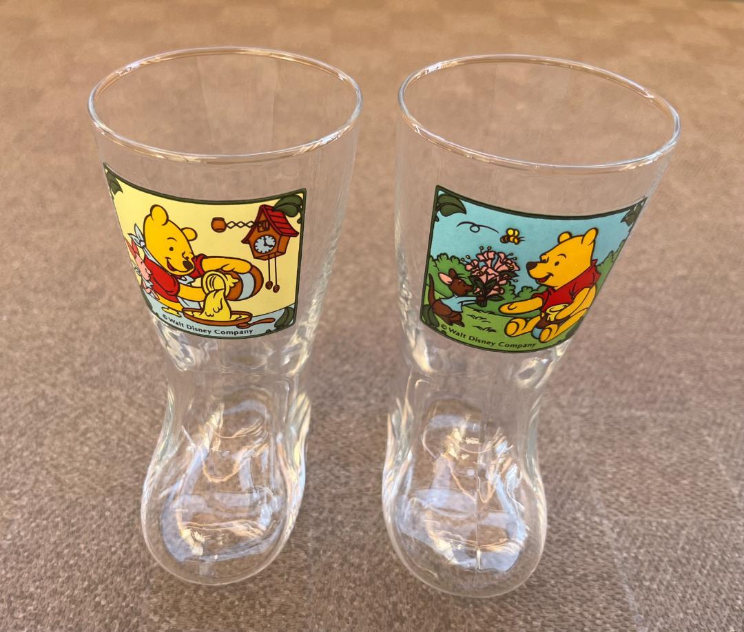 くまのプーさん グラス ブーツ型 2個未使用品
