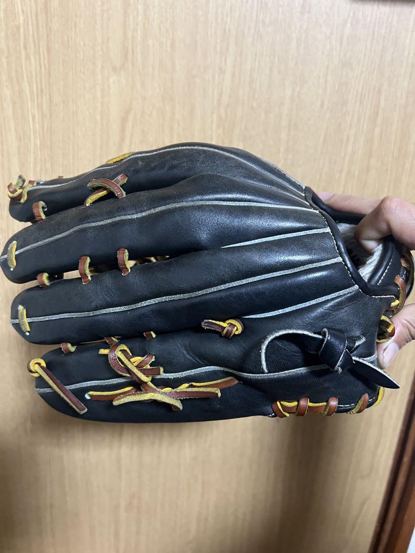 Mizuno 野球用グローブ 黒 レザー