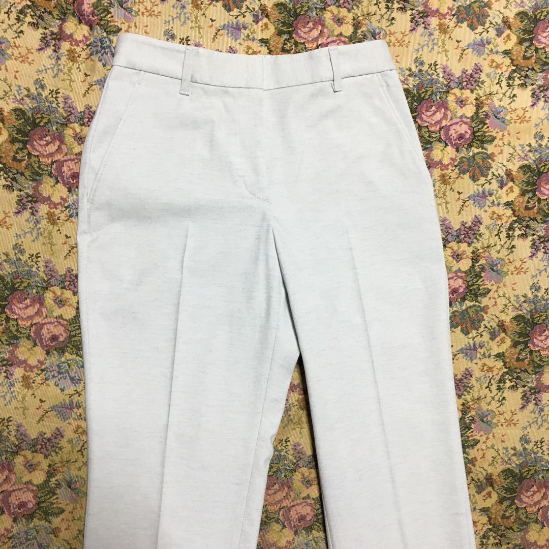 ほぼ新品＊雑誌掲載 PLST 上品見え＊ リネンブレンドスティックパンツ O89