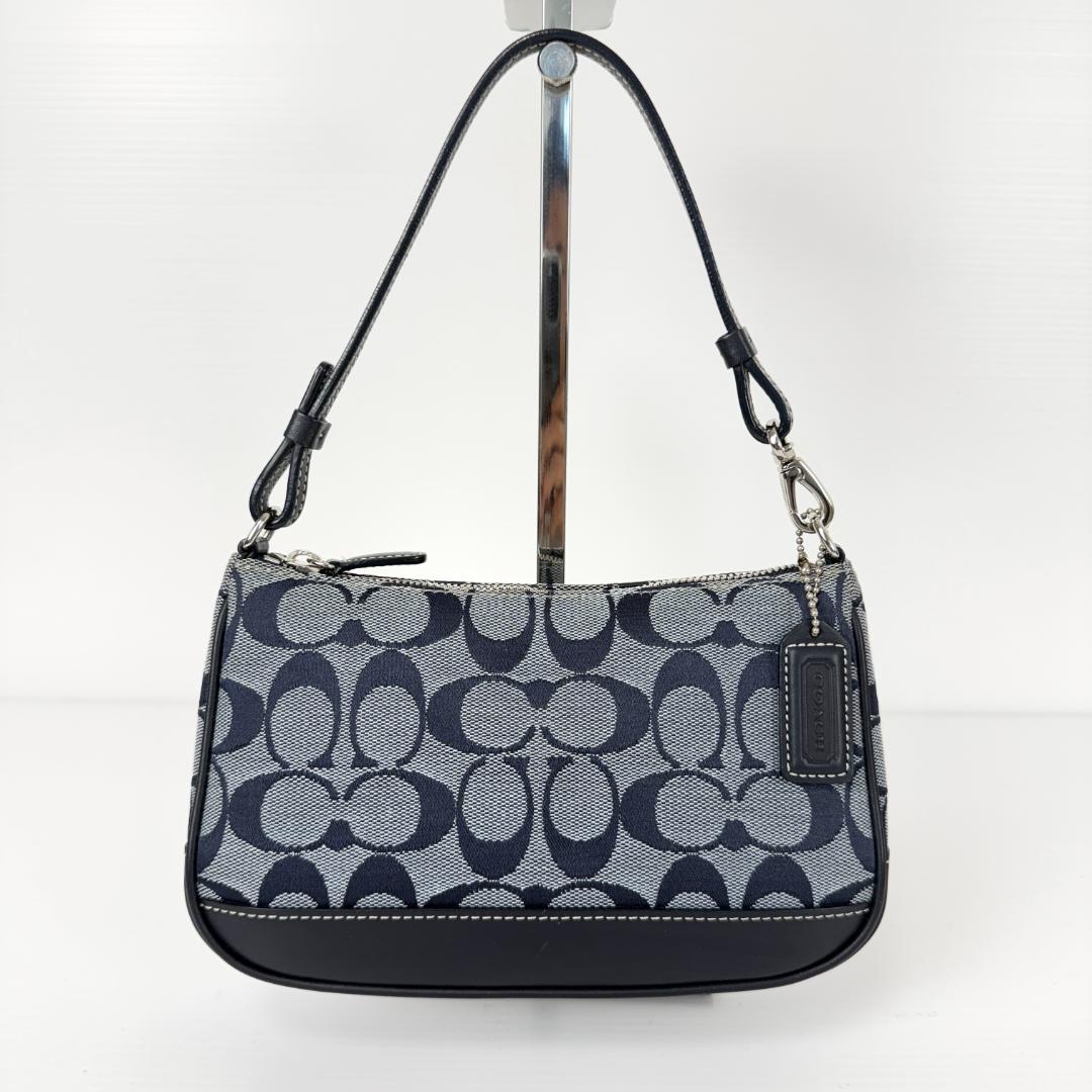 美品⭐️COACH コーチ アクセサリーポーチ シグネチャー キャンバス レザー