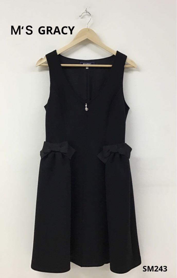 M’S GRACY エムズグレイシー　ワンピース　フロントジップ　リボン