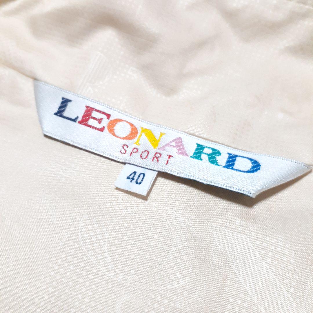 極美品⭐️レオナール スポーツ スプリング コート ベージュ フラワートリム L