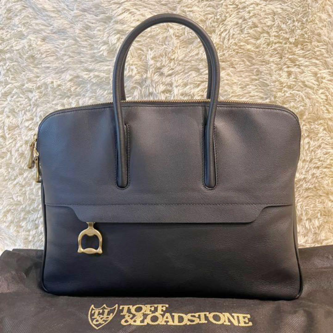 極美品・保存袋】トフアンドロードストーン ブリーフバッグ 別注 A4可