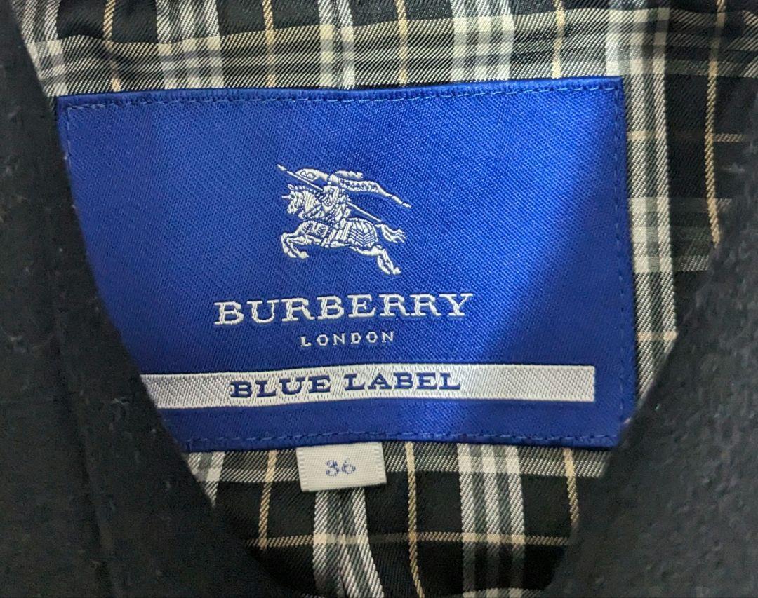 BURBERRY BLUE LABEL☆Pコート☆ブラックS