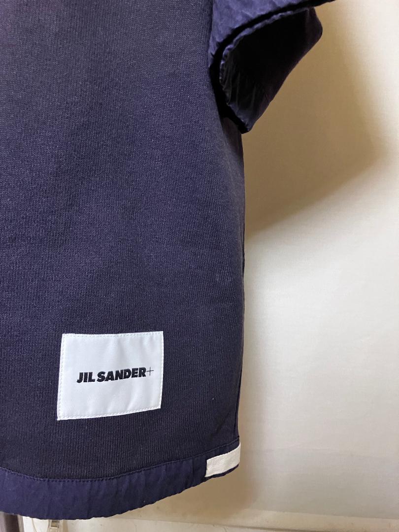新品 L JIL SANDER 22aw 半袖スウェット ネイビー 5135 画像6