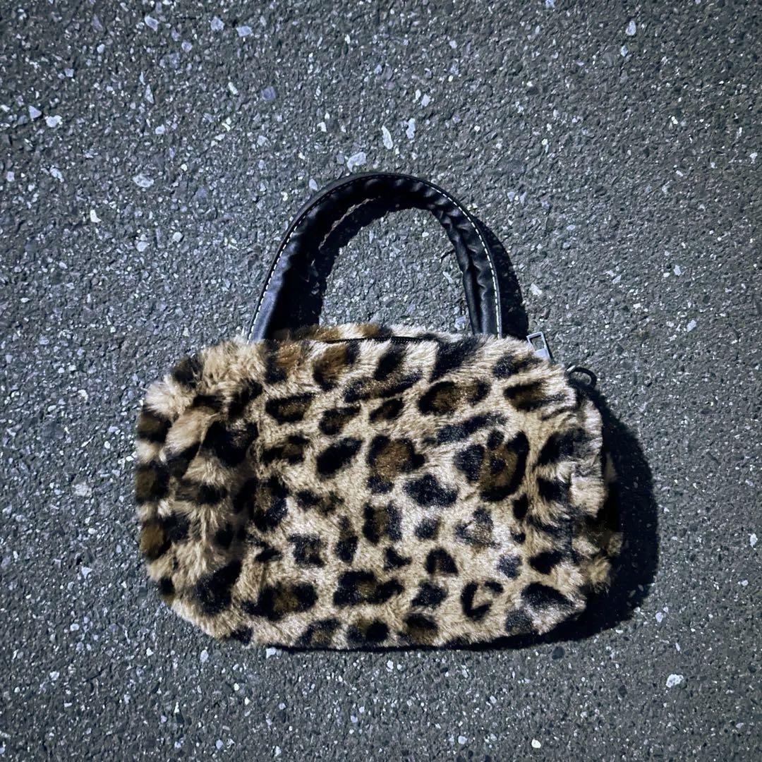 00s archive leopard fur handbag Y2Kバッグ