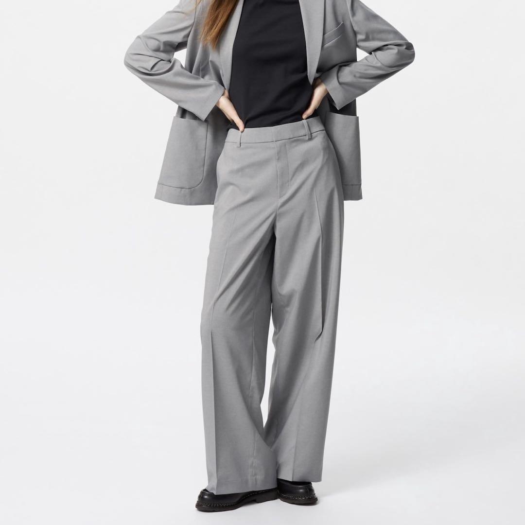 UNIQLO パンツスーツ グレー 上下　パンツ2点 グレー スラックス ビジネスカジュアルの関連商品 | ユニクロ