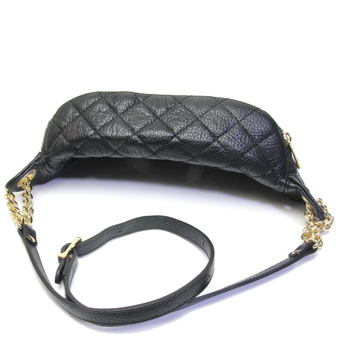 美品 オウレンティ キルティング レザー ボディバッグ ウエスト 黒