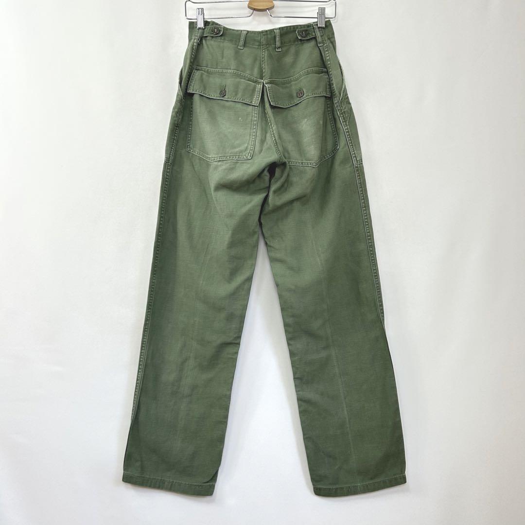 60s 初期 OG-107 ベイカーパンツ Medium アジャスター付 60s 米軍 OG107 初期 アジャスター付ベイカーパンツ ミリタリー