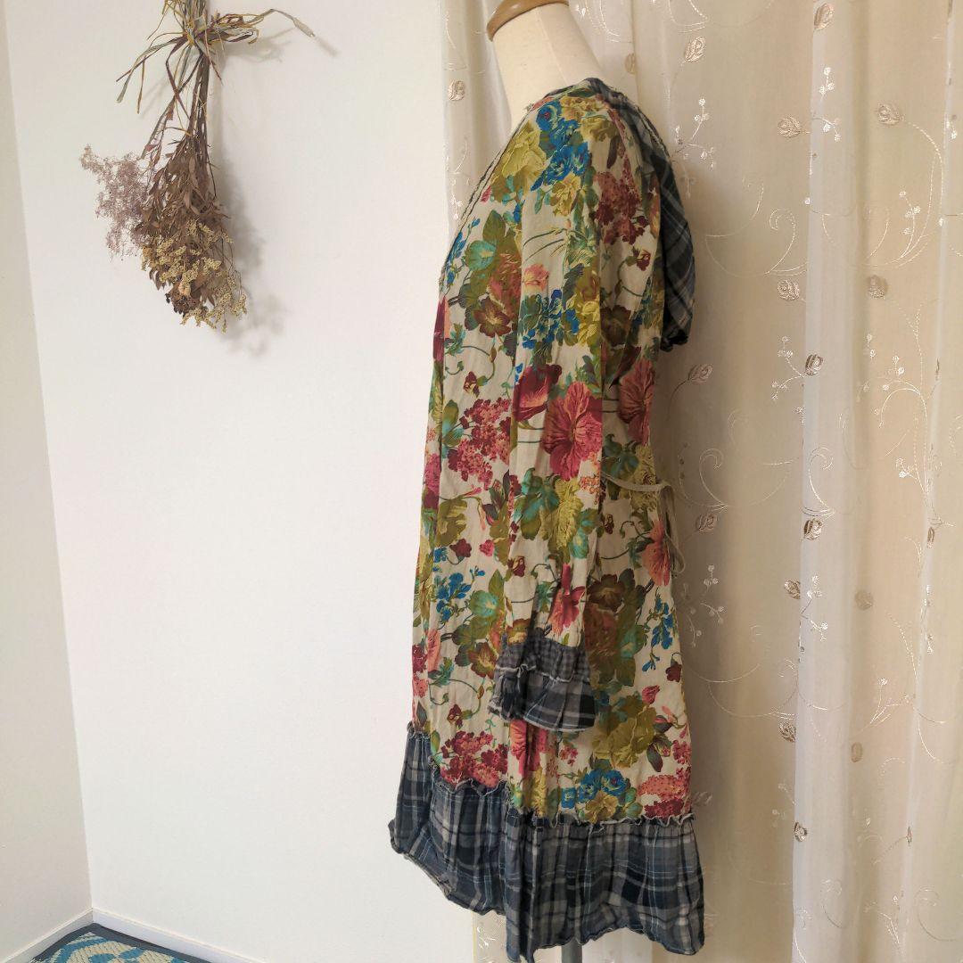 森ガールAKIHIKOIZUKURA 花柄長袖チュニック - メルカリ
