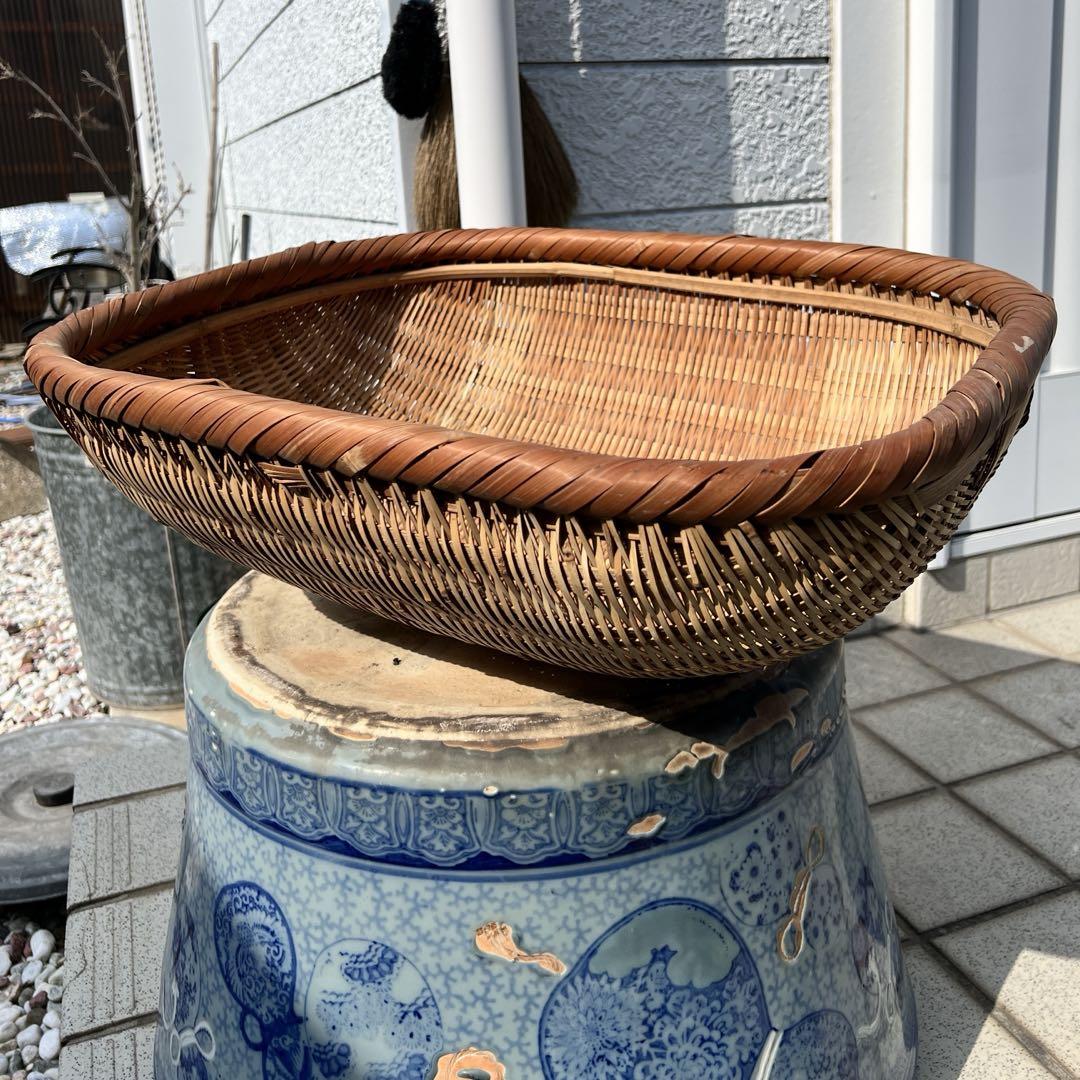 竹製　大きめ　ざる　かご