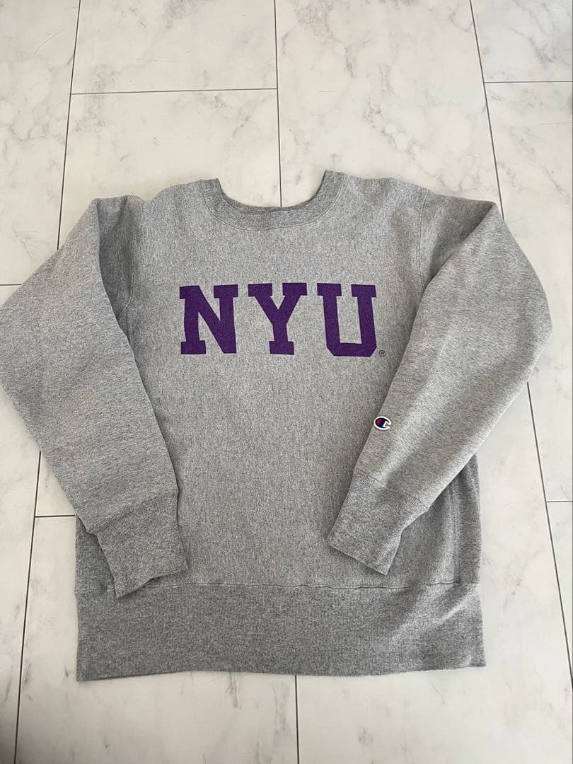 Champion NYU リバースウィーブ 赤タグ グレー サイズMM Champion