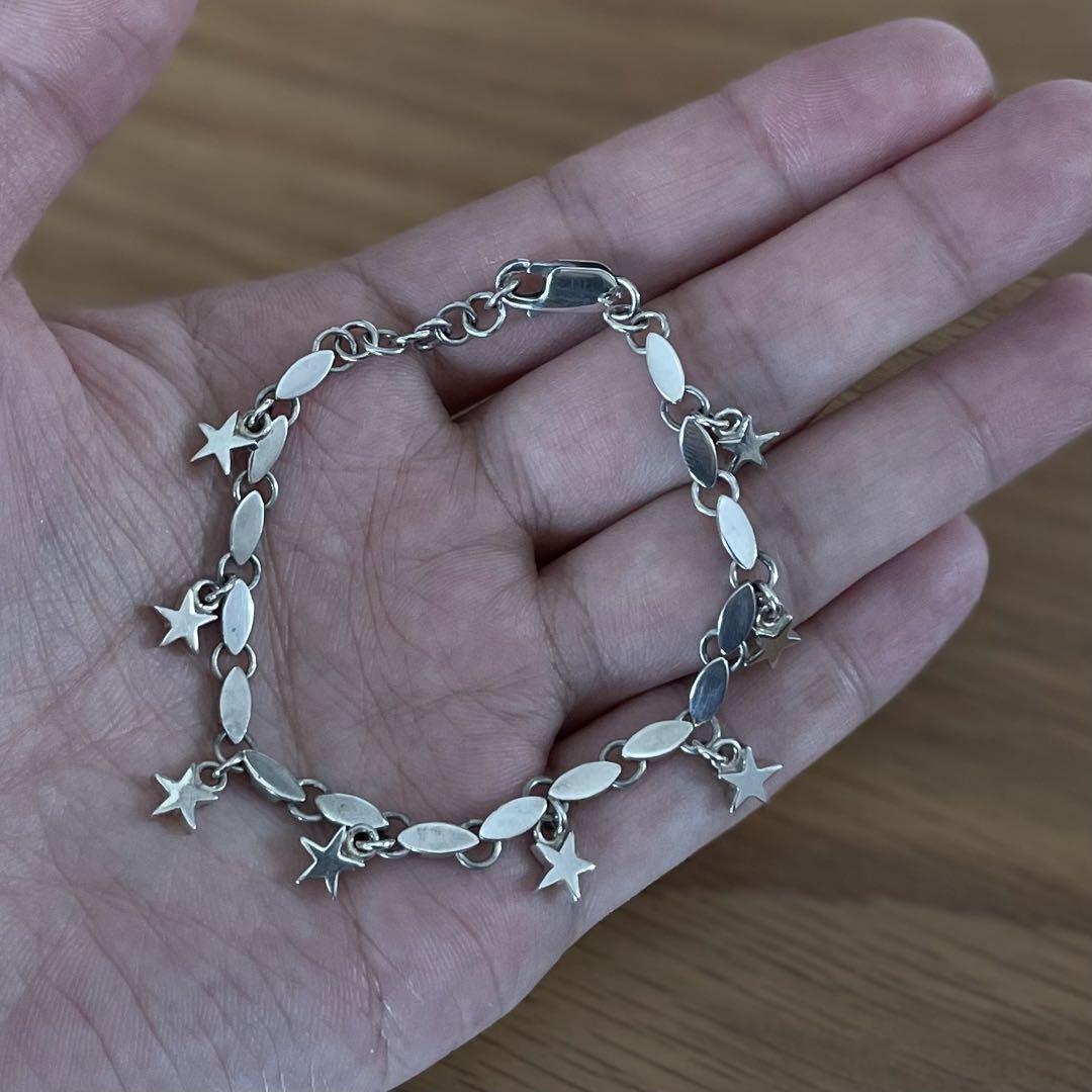 アクセサリー vintage silver925 star charm bracelet