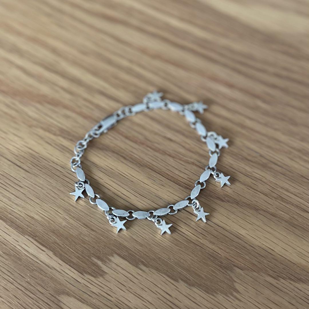 アクセサリー vintage silver925 star charm bracelet