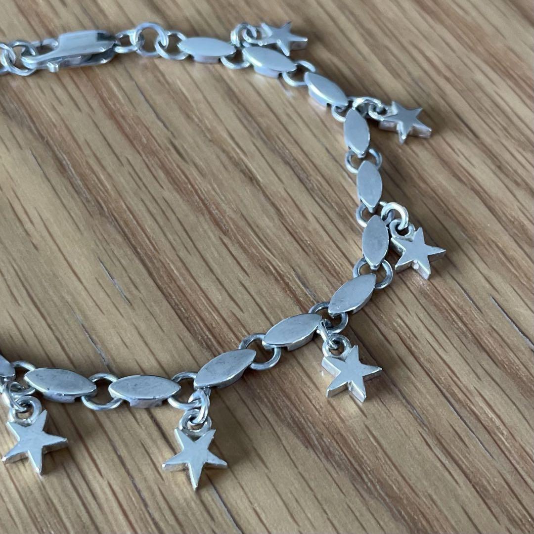 アクセサリー vintage silver925 star charm bracelet