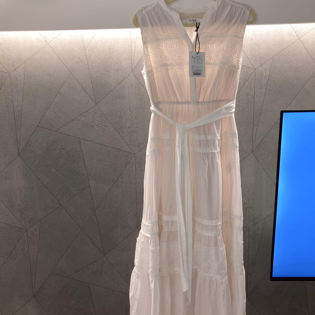 ハーリップトゥ　Scala Lace-Trimmed Dress 正規品　M
