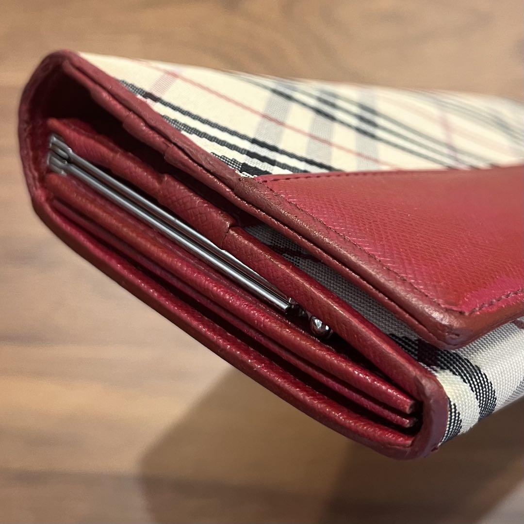 BURBERRY バーバリー　長財布　赤