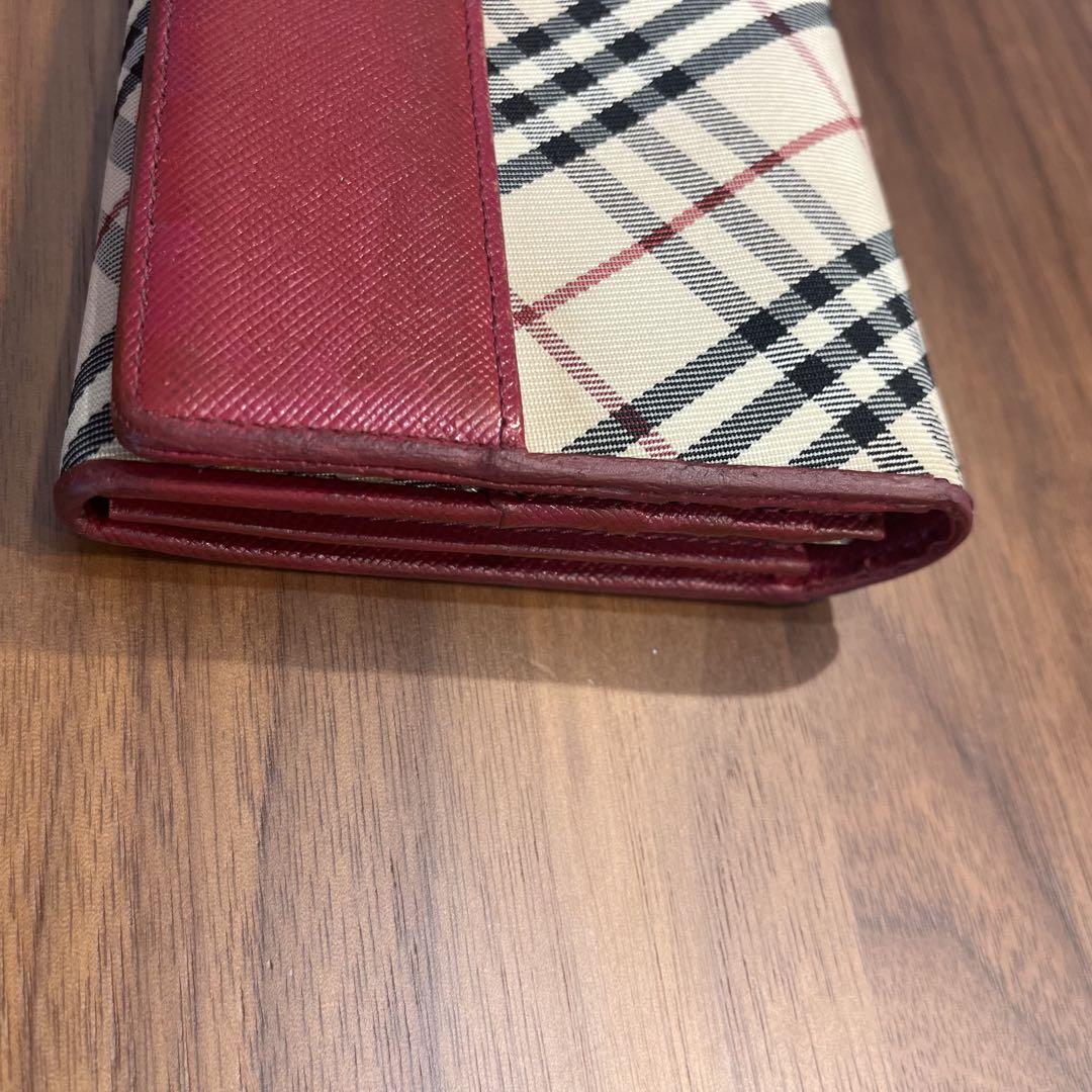 BURBERRY バーバリー　長財布　赤