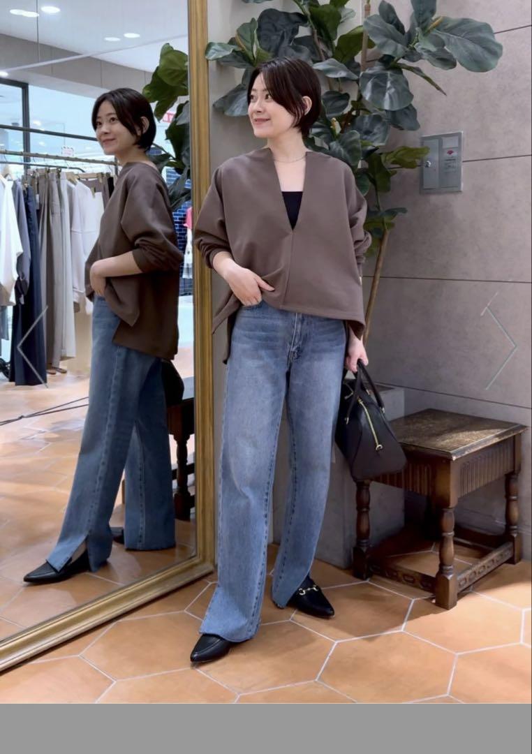 【完売品】RIVEDOROITE リヴドロワ　キーネックオーバースウェット
