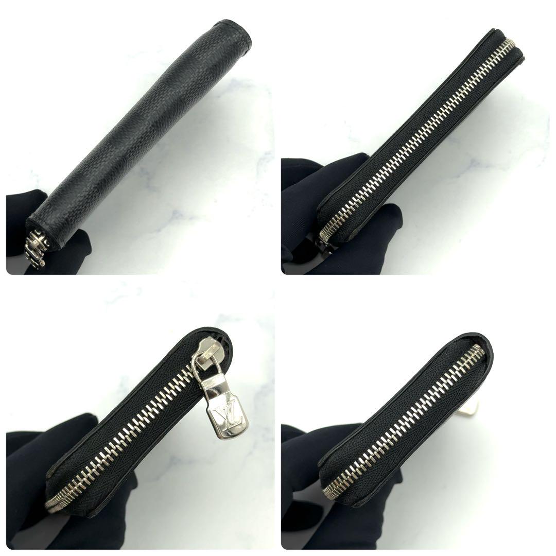 【未使用に近い】ルイヴィトン ダミエグラフィット ジッピーコインパース 新型　黒