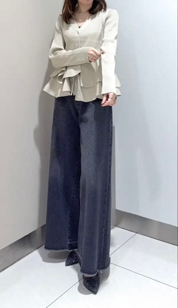 グレースコンチネンタル ハイウエストバギーデニム 36M GRACE CONTINENTAL