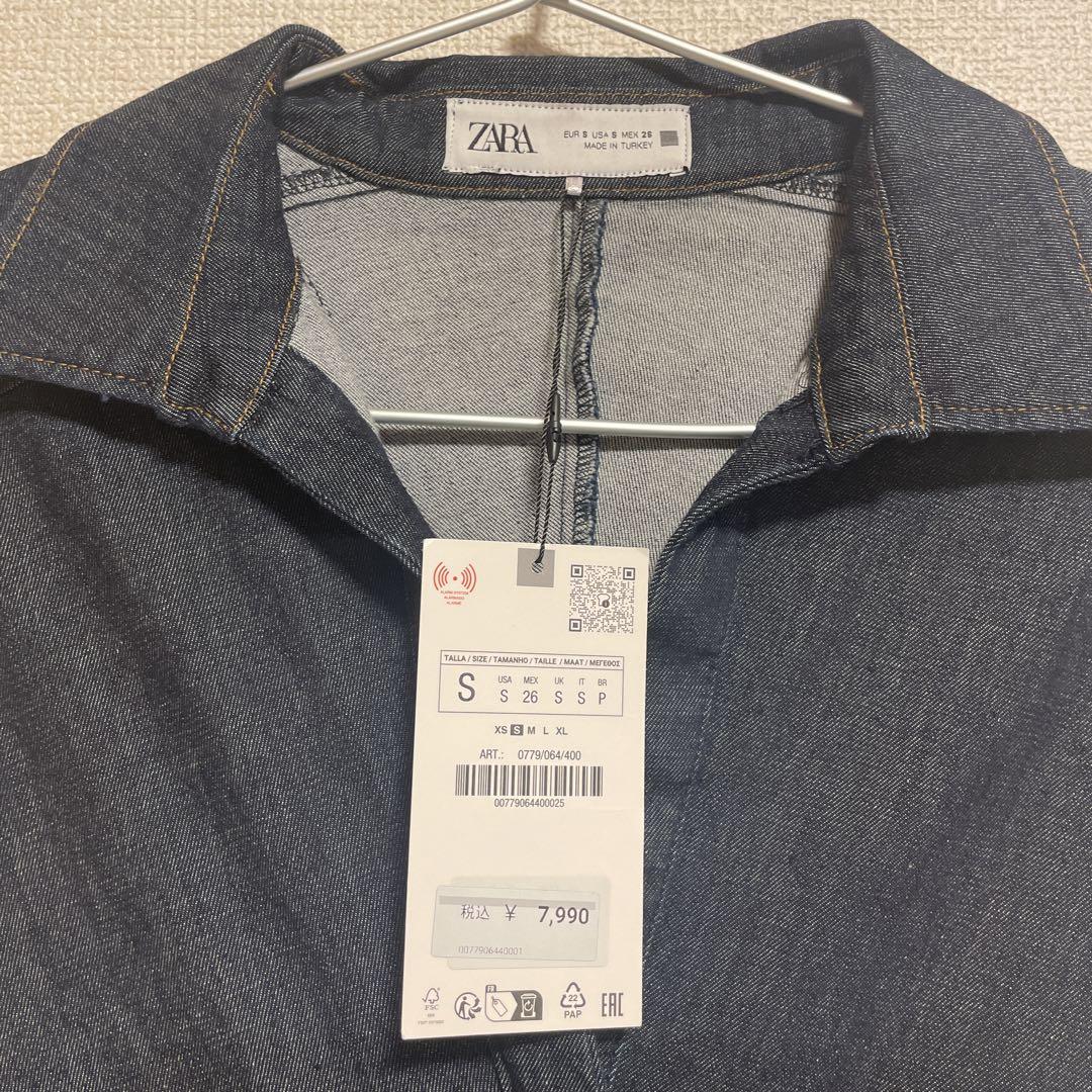 ☆ドイツ発*ZARA*新作*フィットデニムシャツワンピ/DN☆ ☆ドイツ発*ZARA*新作*デニムミニシャツワンピ☆