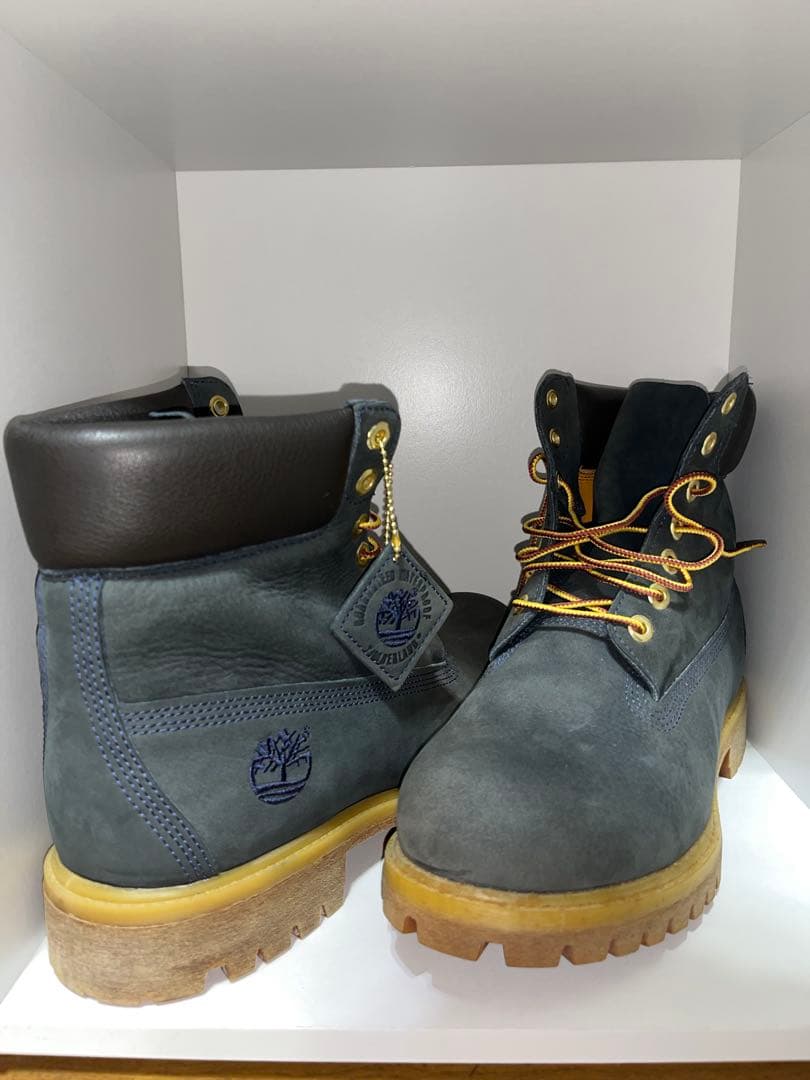 Timberland6インチプレミアムブーツ　ネイビー　6163A 美品