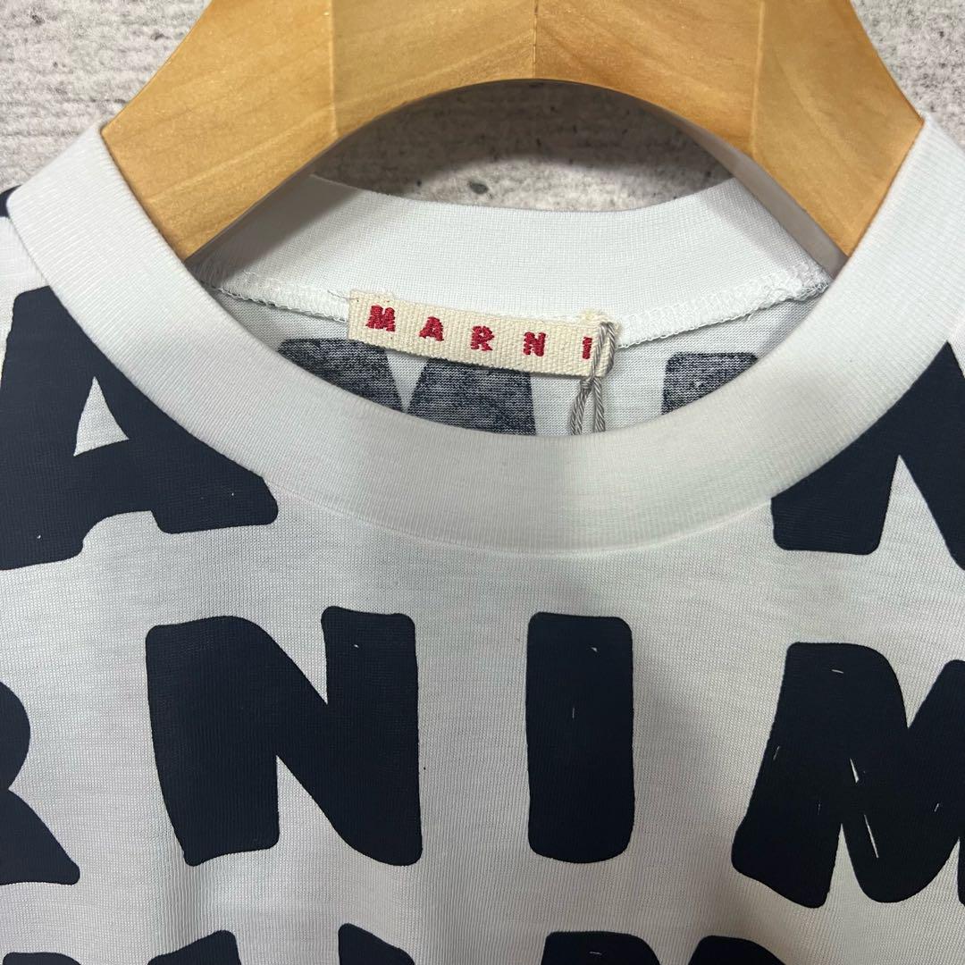 新品 MARNI マルニキッズ ロゴTシャツ 半袖 ホワイト ブラック