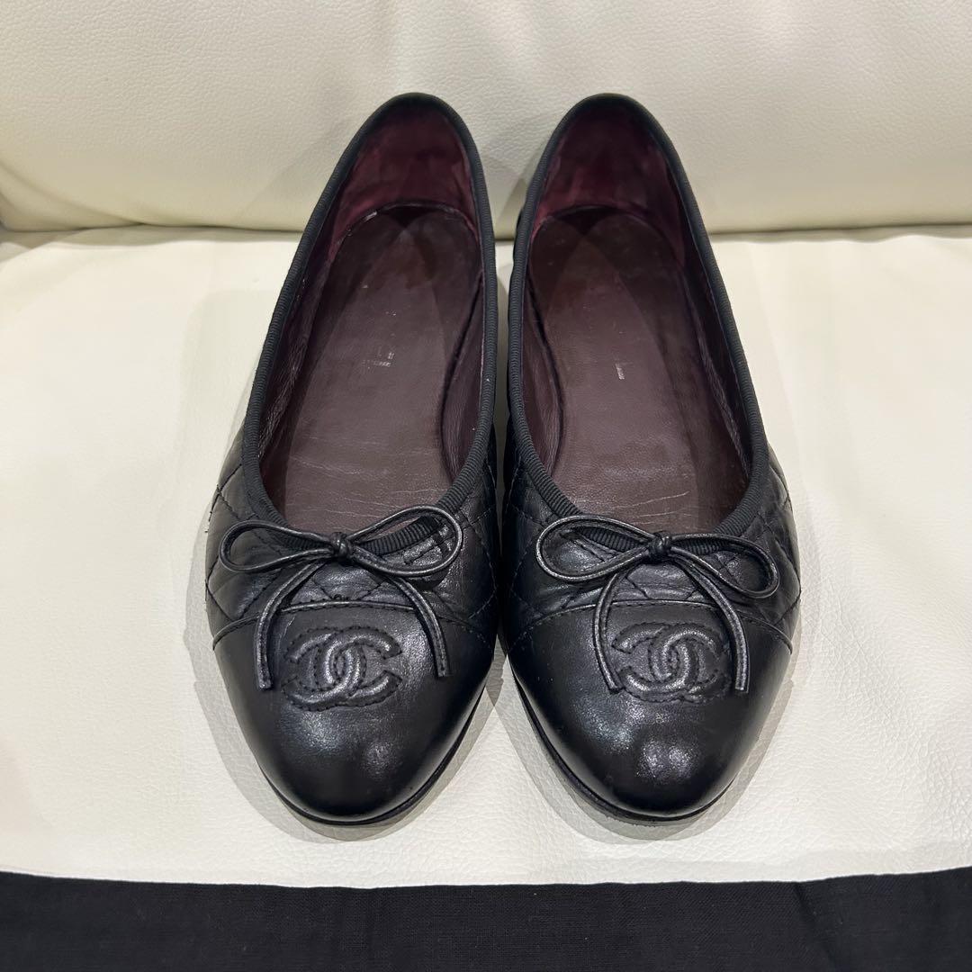 CHANEL 美品 マトラッセ バレエシューズ36.5 23.5cmバレリーナ