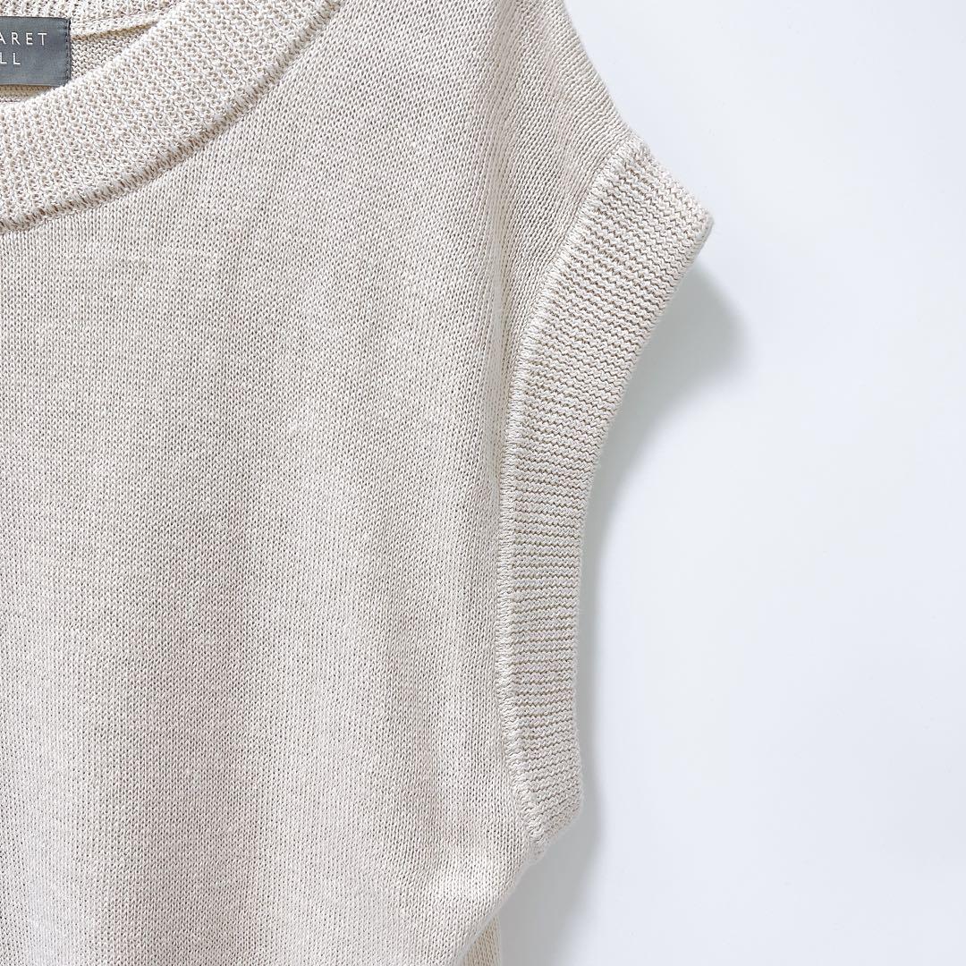 25SS 美品》マーガレットハウエル ベスト リネンシルクコットン