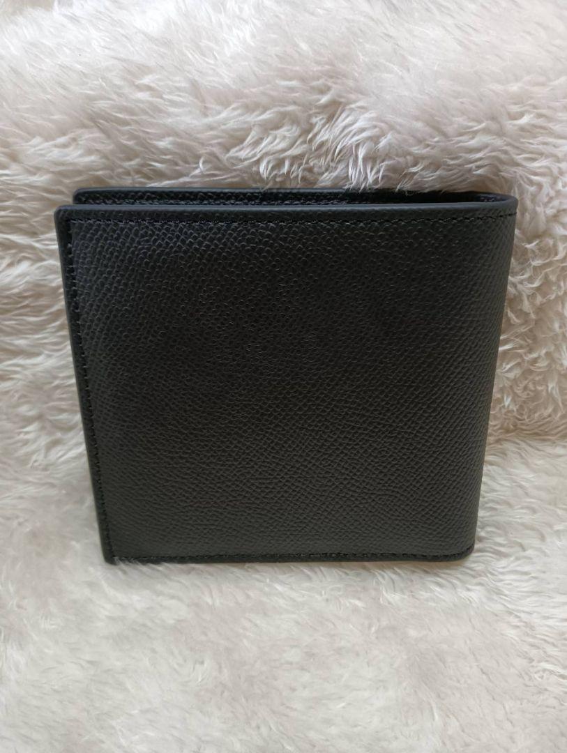 COACH　二つ折り財布　メンズ　Cロゴ　ブラック