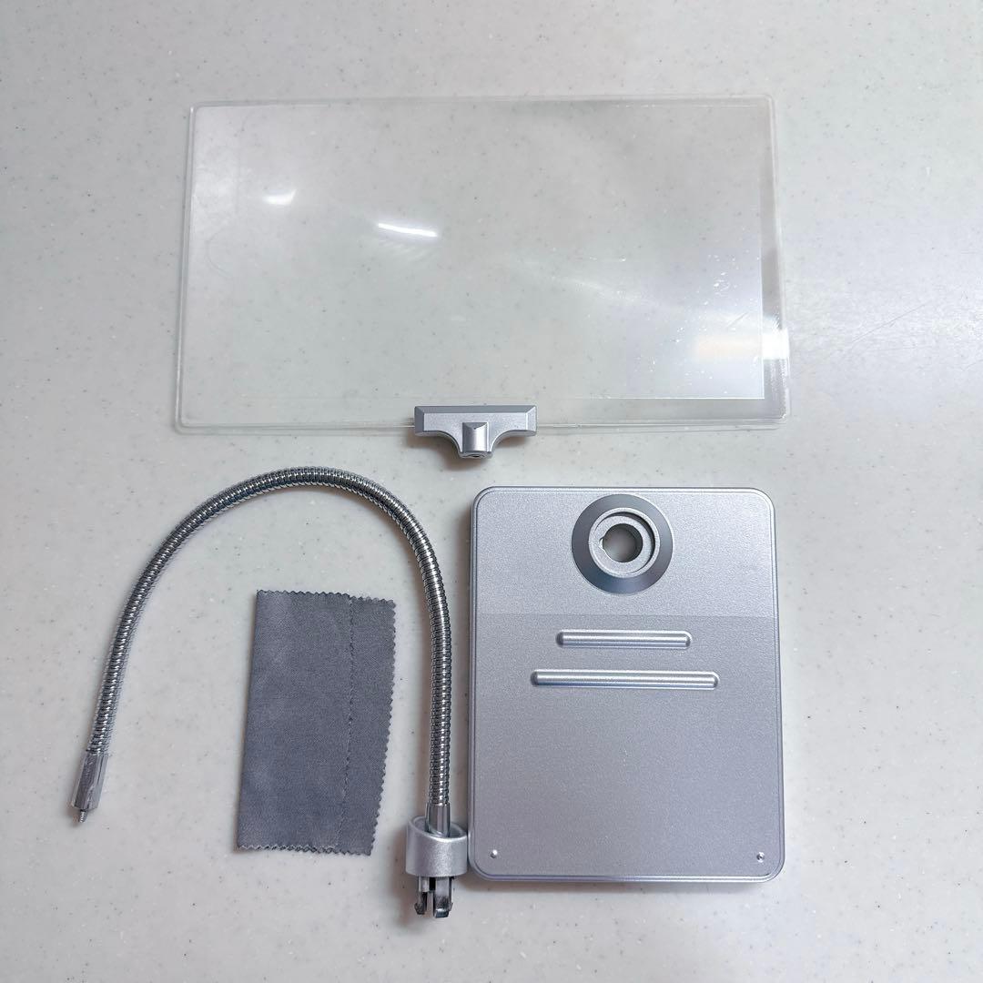 スタンド付き虫眼鏡 25cmx14.5cm フレキシブルグースネック拡大鏡