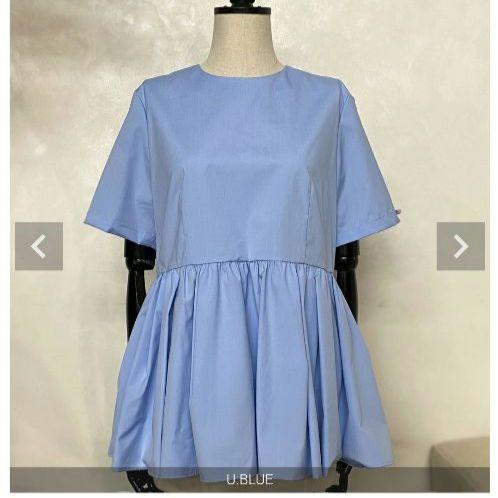 新品未使用★SONO ハイスペックペプラムブラウス ・水色