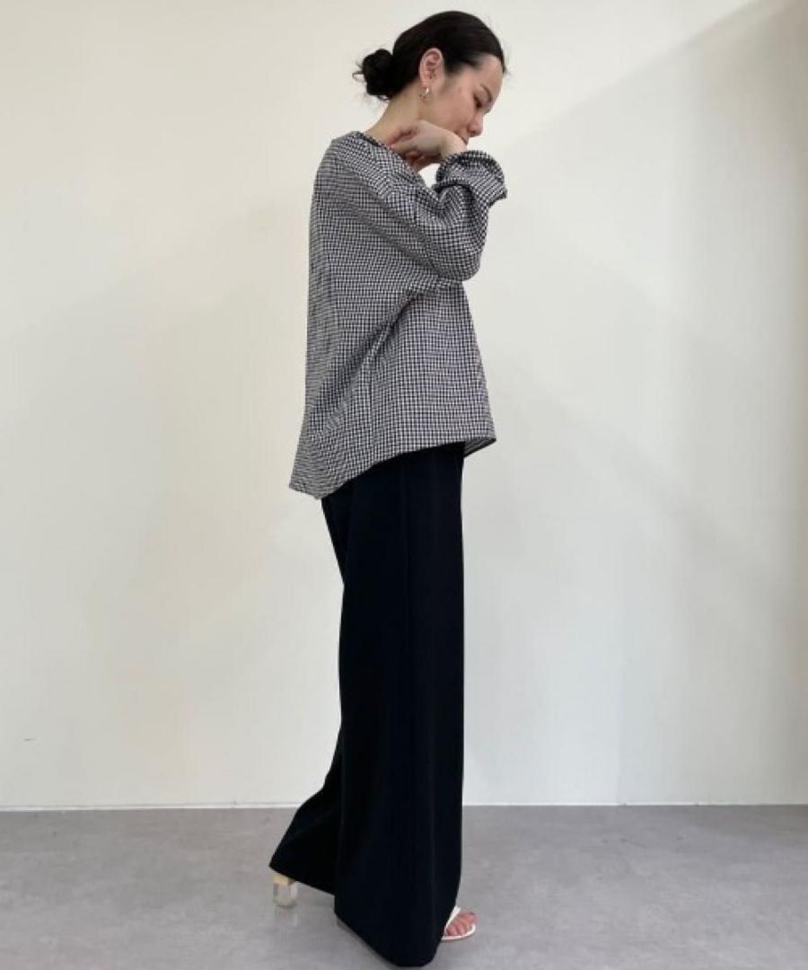 BEARDSLEY ドライタッチパンツ　ブラック　ビアズリー　ワイドパンツ　1