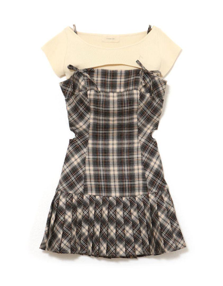 ANDMARY M　Karen check mini dress