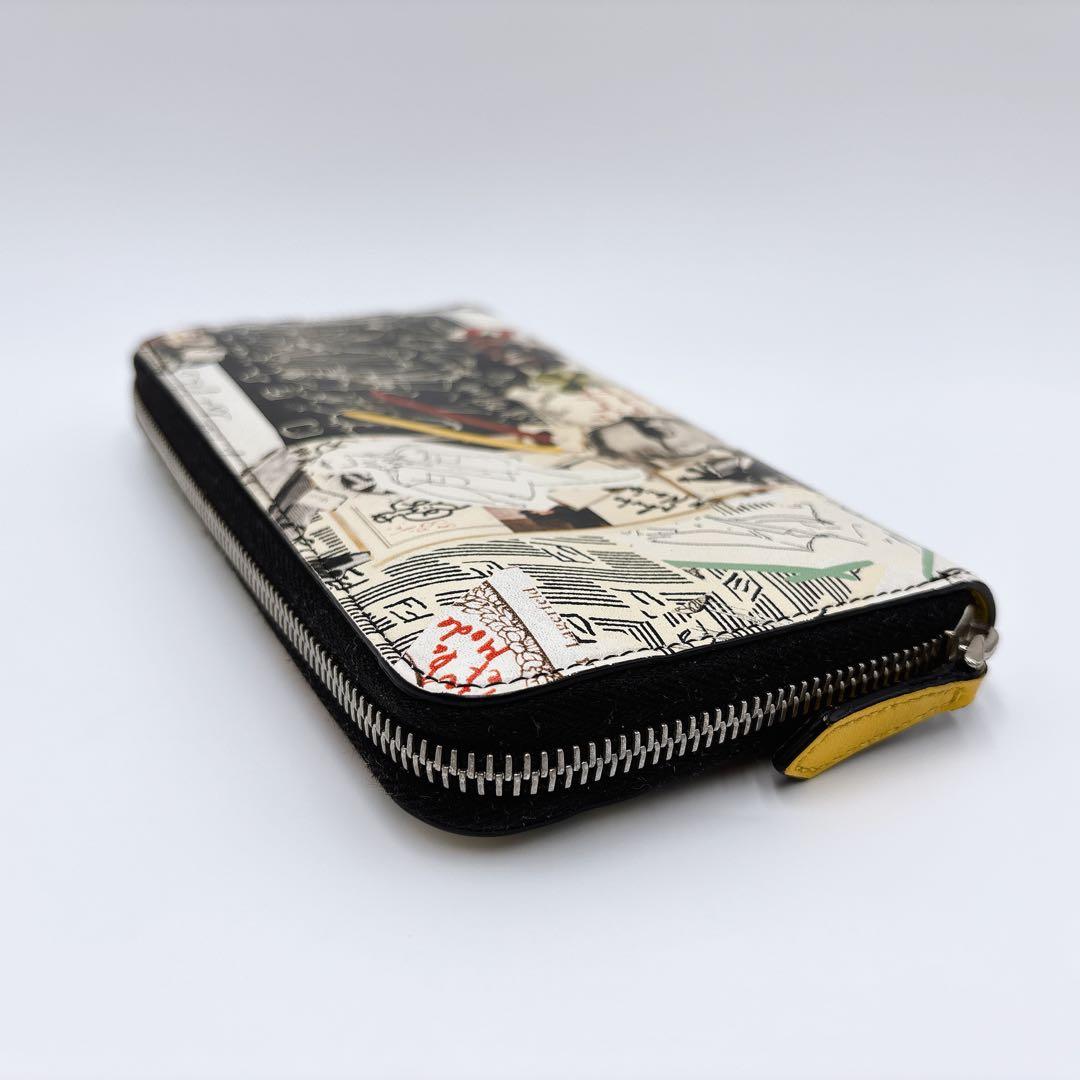 美品 ＊ FENDI フェンディ カールコラージュ ラウンドジップ 長財布