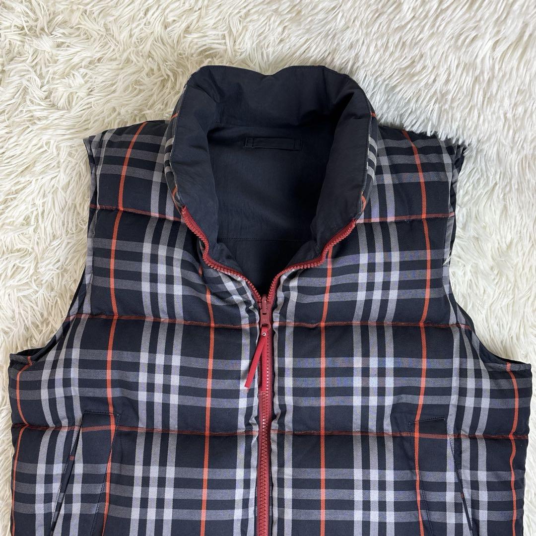 美品✨Burberry's リバーシブル ダウンベスト チェック ホースロゴ M