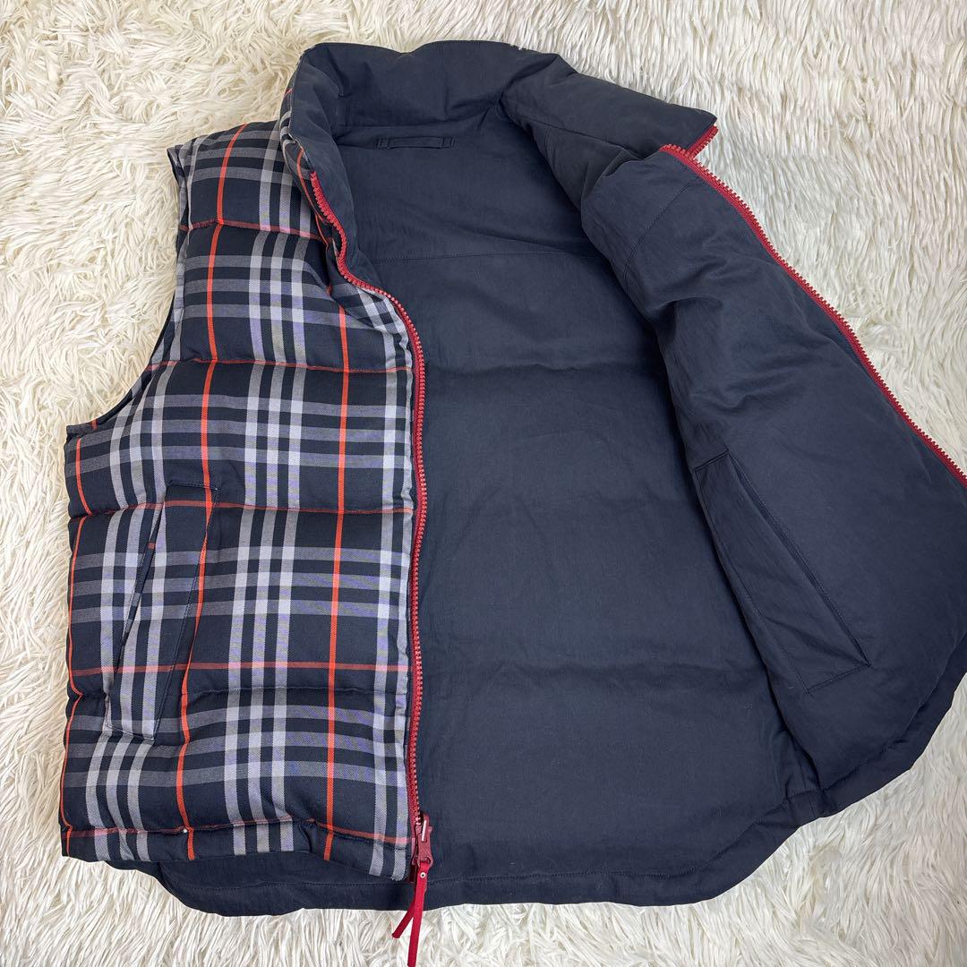 美品✨Burberry's リバーシブル ダウンベスト チェック ホースロゴ M