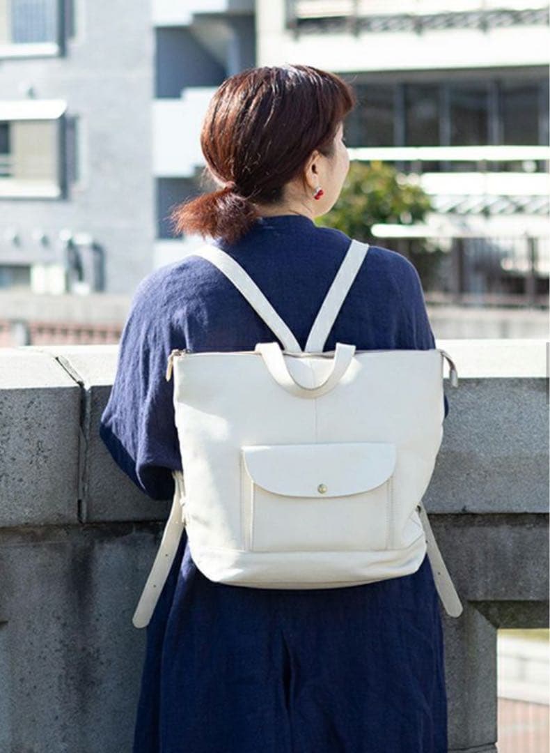 kanmi. 大容量　撥水　All story リュック　バニラ