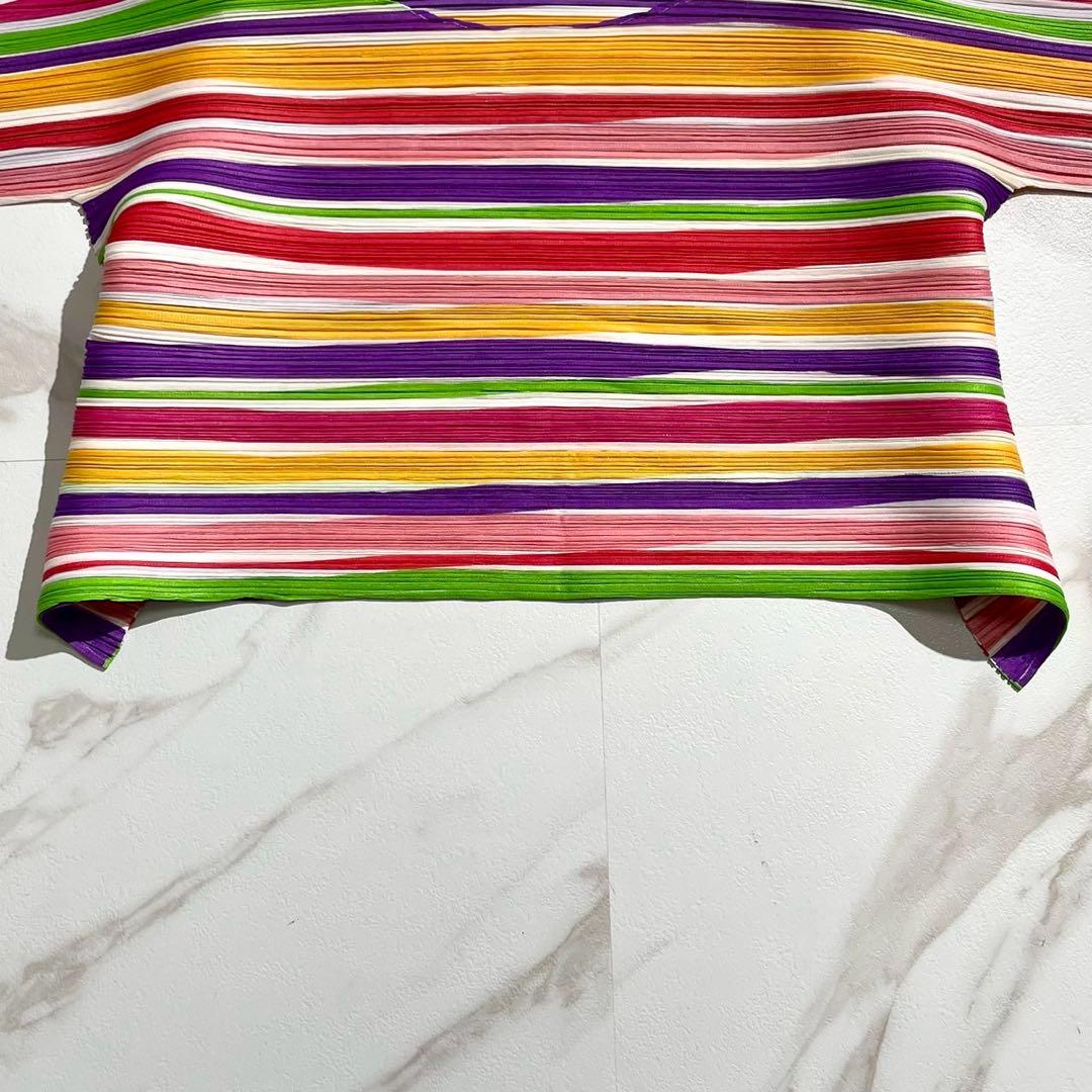 美品 PLEATS PLEASE 半袖 カットソー ピンク系 PLEATS PLEASE ISSEY MIYAKE（カットソー(半袖/袖なし)）の
